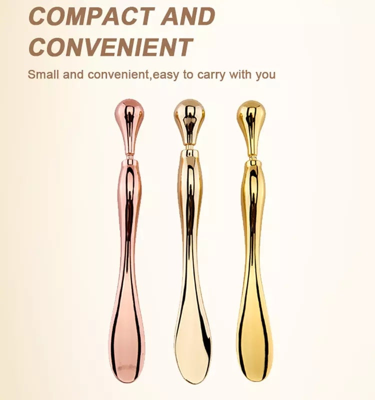 Eye Cream Metal Roller Stick – 10cm Puff Applicator & Massage Wand