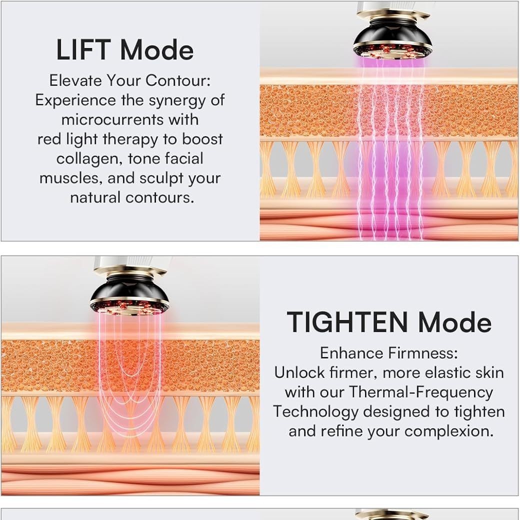 Three-in-one Red Face And Neck Massager