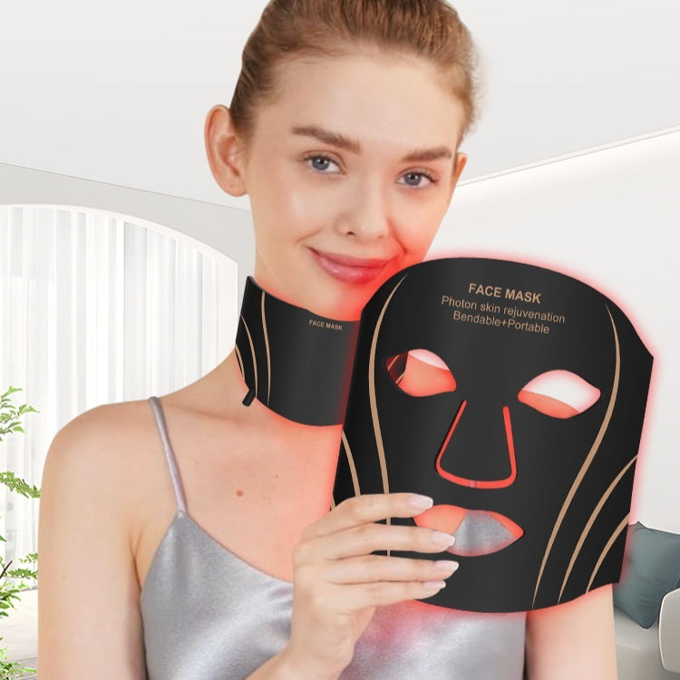 Beauty Instrument Facial Mask  Household Silicone Red Light LED Beauty Mask