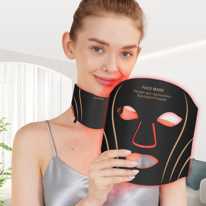 Beauty Instrument Facial Mask  Household Silicone Red Light LED Beauty Mask