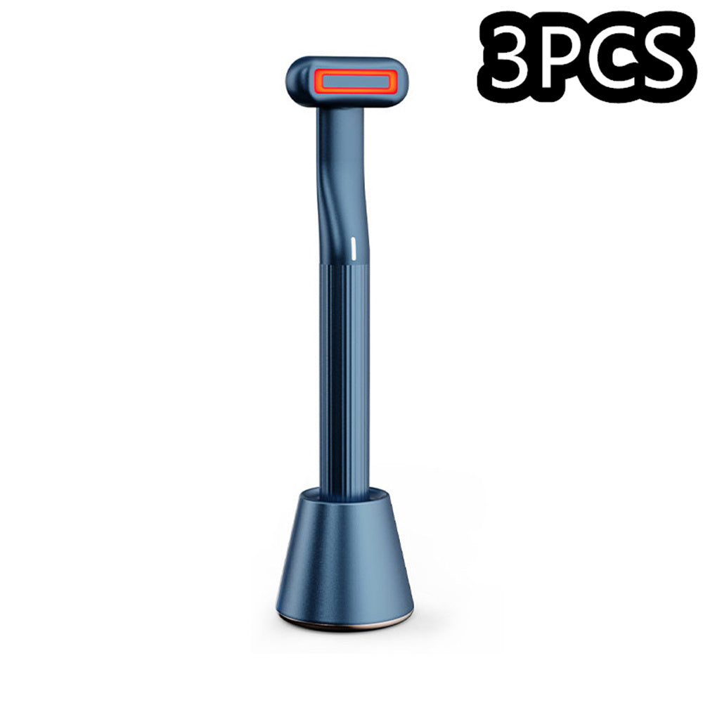 5-in-1 360° Rotary Eye & Face Massage Wand with Red LED & Warm Therapy